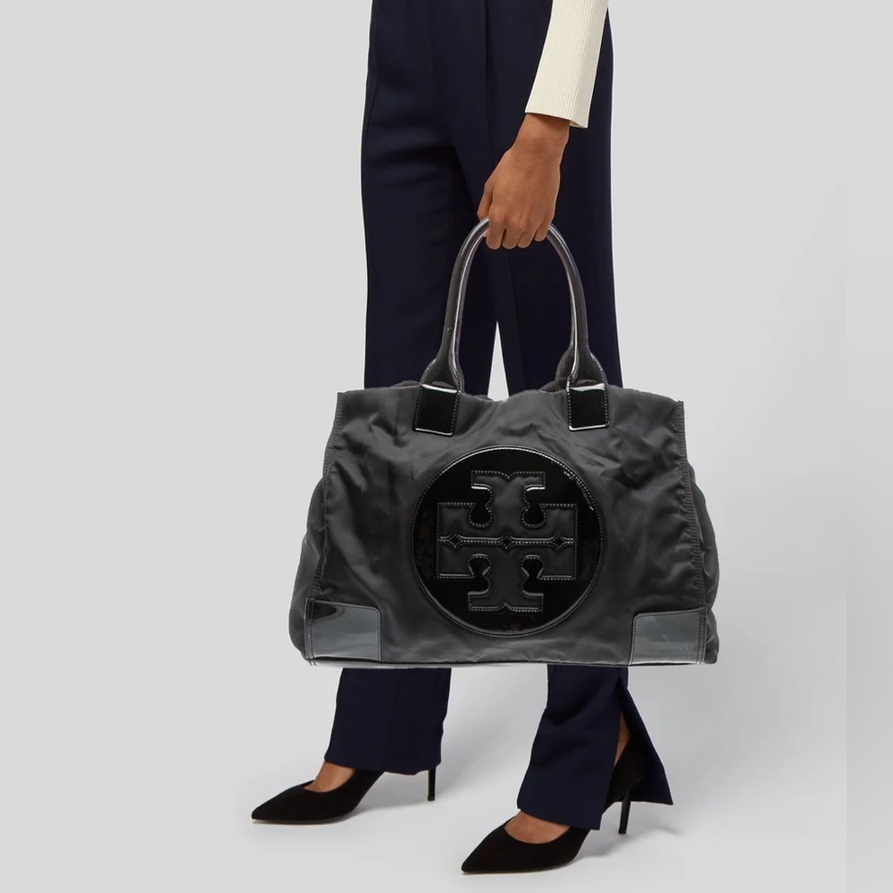 Tory Burch Black Logo Tote